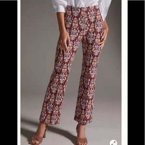 Anthropologie Maeve Margot Cropped Kick Flare Pants